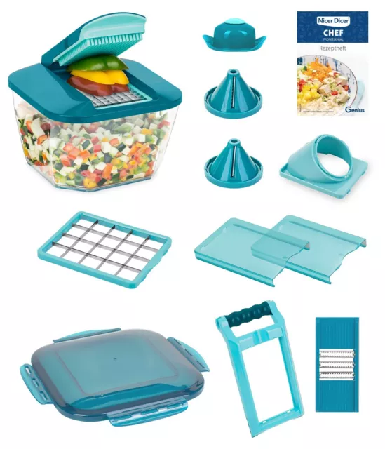 Genius Nicer Dicer Chef Professional Gemüseschneider Set 15-tlg. Küchenhelfer