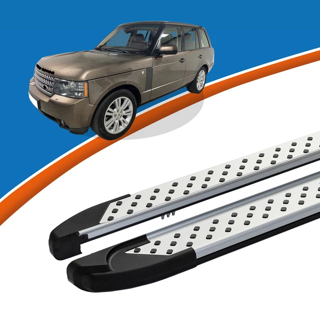 Marchepieds Latéraux Aluminium Pour Range Rover Vogue L322 2002-2012 - Noir/Gris, Antidérapant
