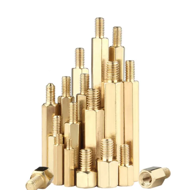 M3-M4 Male to Female Brass Hex Pillar Standoff Spacer Thread 4mm-60mm for PCB PC