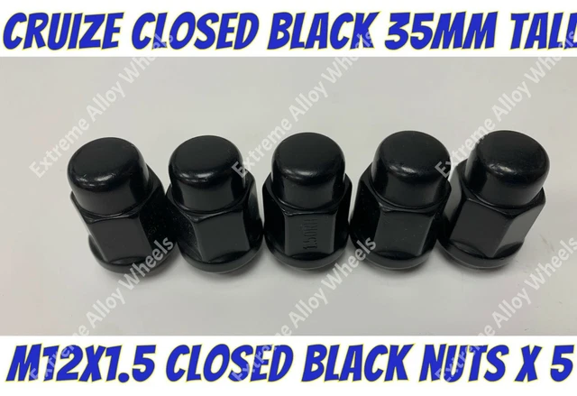 5x Bimecc Alloy Wheel Nuts – M12x1.5, Open/Closed, 19mm Head – Fits Toyota Harrier, Hiace, Highlander, Hilux