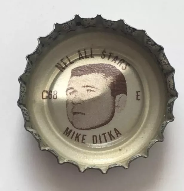 1960s Coca Cola Mike Ditka C68 NFL All-Stars Bottle Cap Coke