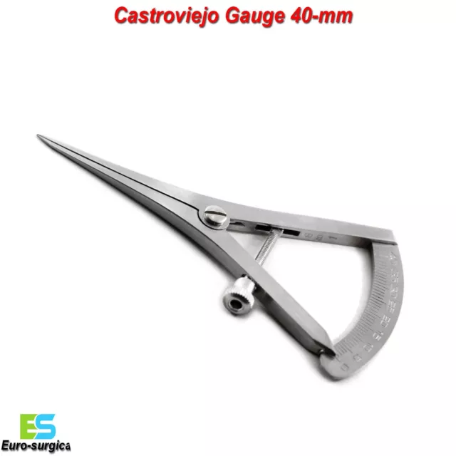 Dental Castroviejo Caliper Orthodontic Measuring Gauge 9/40 mm Instrument CE