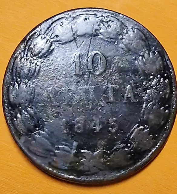Griechenland Münze Kupfer 10 Lepta 1845 Otto I KM 17