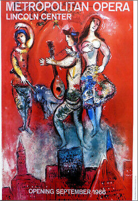 Marc Chagall Lincoln Centro Carmen Metropolitan Ópera 1978 Póster 16 x 11