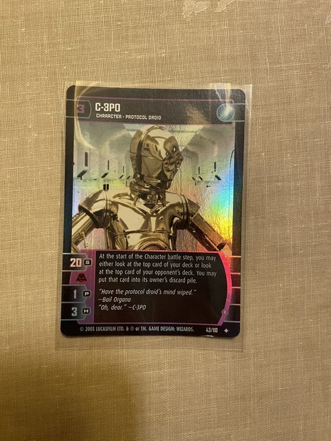 STAR WARS TCG Wotc Revenge Ot Sith C-3Po 43/110 Foil $80.00 - PicClick