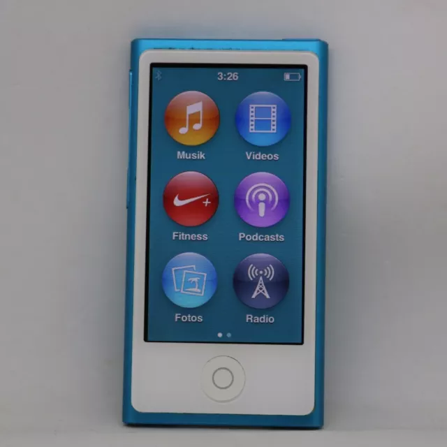 Apple iPod nano 7. Generation blau (16GB) MP3 Player / Bluetooth / vom Händler