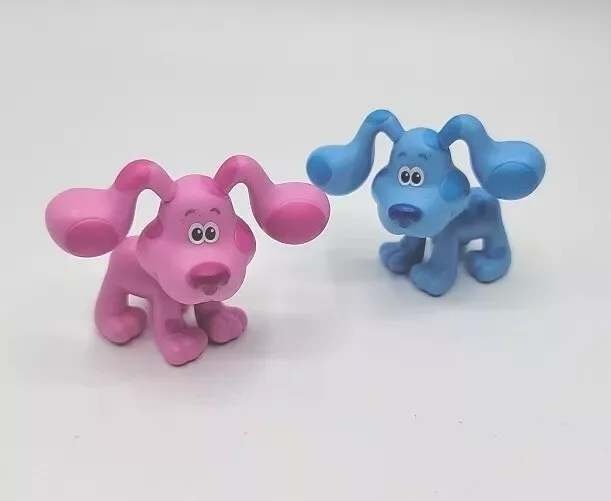 Blues Clues You 2.5" BLUE MAGENTA Lot Of 2 Toy Figures Puppy Dogs Just Play 2019