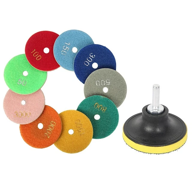 11PZ 3 Pollici 80Mm Kit di Dischi Diamantati per Lucidatura un / un Secco p A5G8