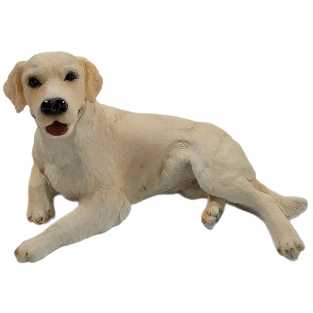 3"x7" Realistic Resin Yellow Labrador Retriever Dog Figurine Statue