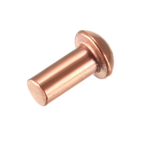 100 pz 1/8" x 15/64" testa rotonda Rivetto solido dispositivi fissaggio rame