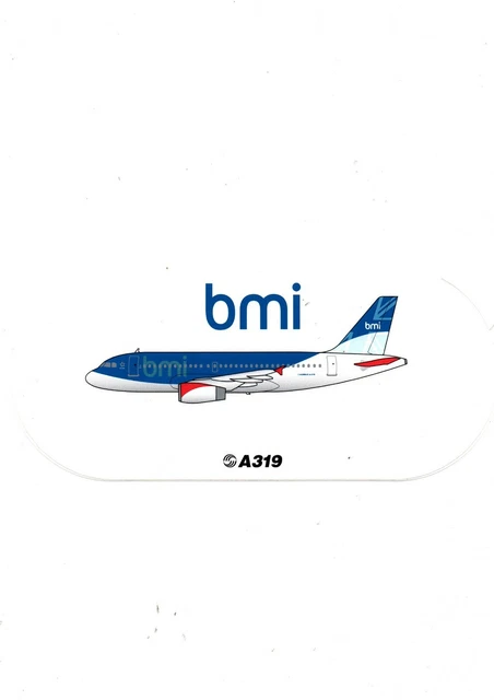 AUTOCOLLANT STICKER AIRBUS Industrie A319 Bmi Top EUR 3,90 - PicClick IT