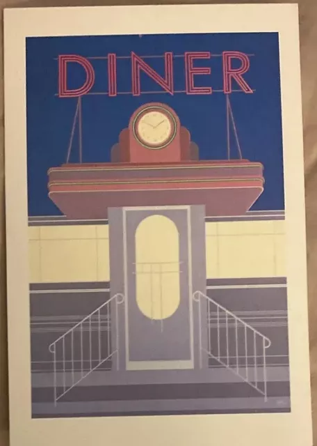 Diner Art Deco postcard unposted 4x6" King Posters