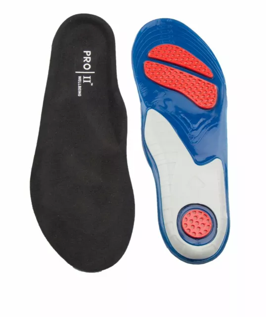 PRO 11 performance red spot gel insoles for trainers work boots and sports Gym