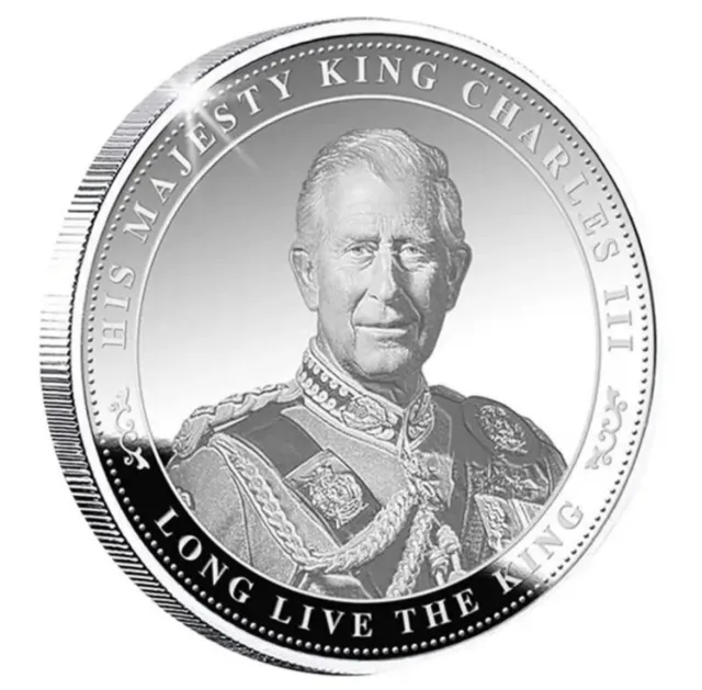 King Charles III Coin - Silver Plated - Commemorative Coin - Royal Coin Souvenir