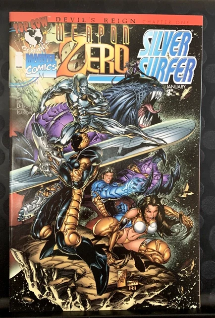 Top Cow Marvel Comic Book Weapon Zero Silver Surfer  Vol 1 No 1 January 1996