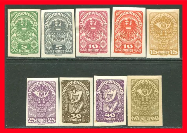 Austria Postage Stamps Scott 227-235, Mint Complete Set!! A118c