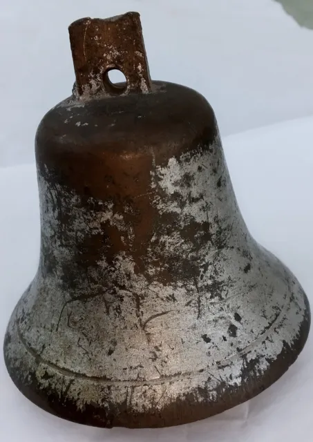 Vintage Antique Medium Size Metal Cast Iron Clapper Bell