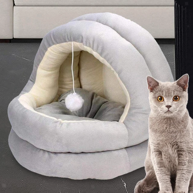 Cat Tent, Hut Comfortable Machine Washable Cats Cave Bed Soft with Removable