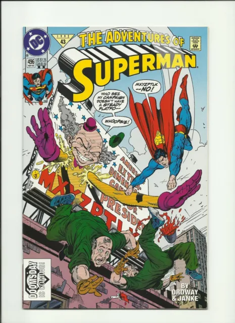 DC Comics Adventures of Superman 496 & 497 NM Second Prints Doomsday Ordway 1992