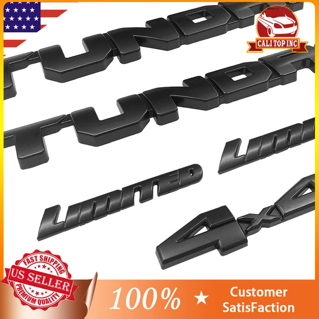 2022 2023 2024 Blackout Emblem Overlay Kit For Tundra Limited 4X4 Rear