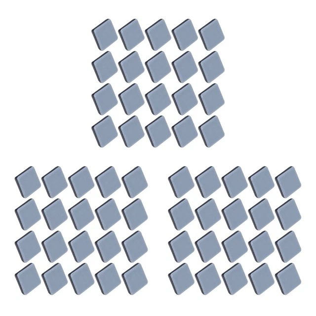 60Pcs Chair Glides Furniture Sliders PTFE Easy Moving Pads Square with Nail Q1Z8