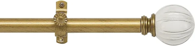 28 - 48 in Achim Emma Buono II Decorative Rod & Finial - Gold/Ivory - RDBEMA2806