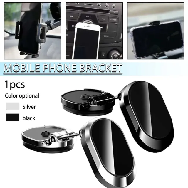 Magnetic Car Mount Phone Holder 360°Universal Stand Dashboard Folding Bracket