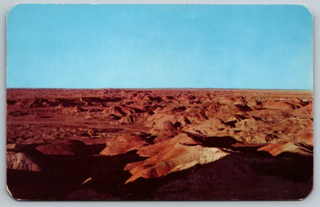 SUNSET PAINTED DESERT GALLUP NEW MEXICO AND HOLBROOK ARIZONA VTG 1950s POSTCARD