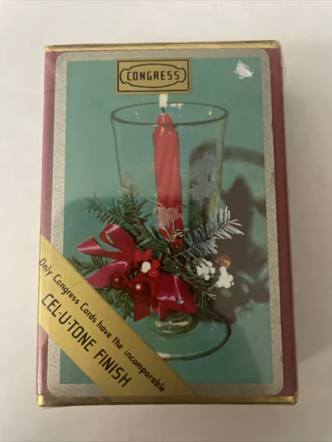 Vintage Congress Playing Cards With Cel-u-Tone Finish Candle