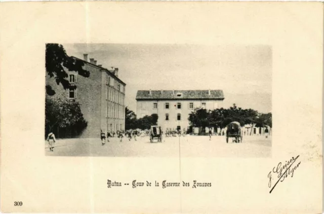 CPA AK Geiser 309 BATNA Cour de la Barracks des Zouaves ALGERIA (705826)