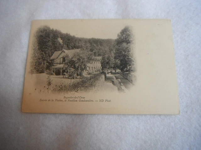 CPA postcard Bagnoles-de-l'Orne / swimming pool and gondonnière pavilion