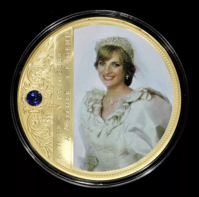 American Mint "Portraits of a Princess" Diana Wedding Medal Layered in 24K Gold