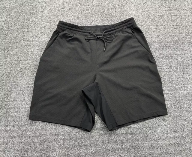 Lululemon Men’s Pace Breaker Shorts Medium Black Herringbone Athletic Drawstring