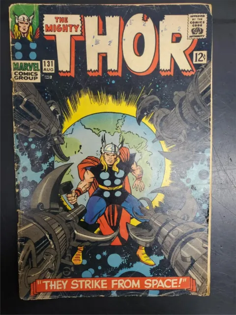 Vtg The Mighty Thor #131 August 1966 Marvel Comics Group Comic Book Good Cond.