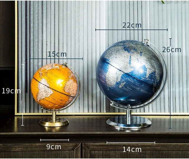 Mesa World Globe Map Spin Earth Home Office Exhibición Decoración 7 pulgadas