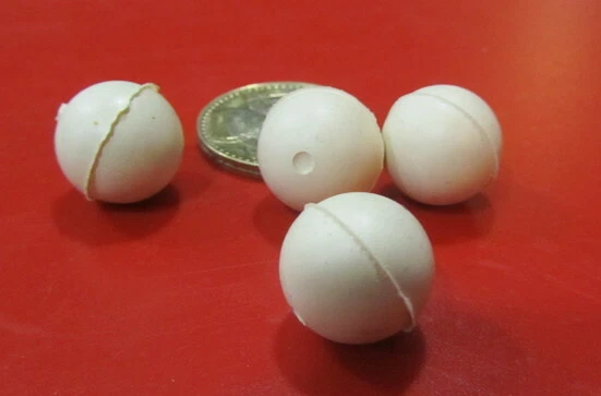 Neoprene Rubber Ball, White, FDA, 5/8" Dia, 10 Pcs