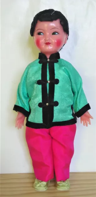 ancienne poupée folklorique chinoise Chinese National Character Doll avec boite