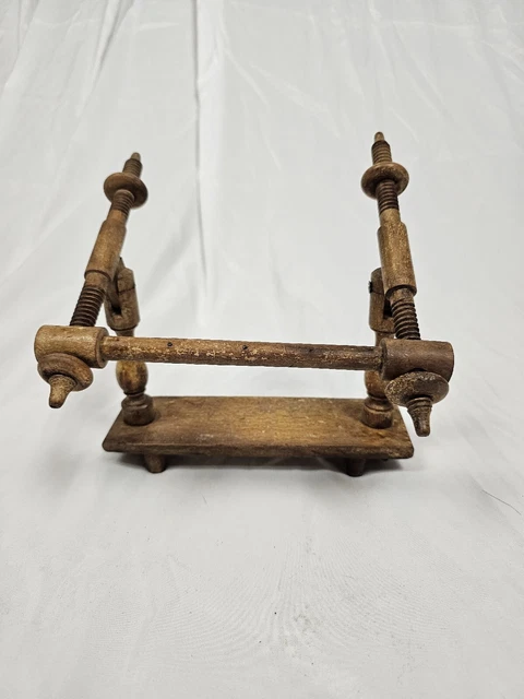 Rare Antique Victorian 19th c. Diminutive Tapestry Stretcher Needlepoint Frame