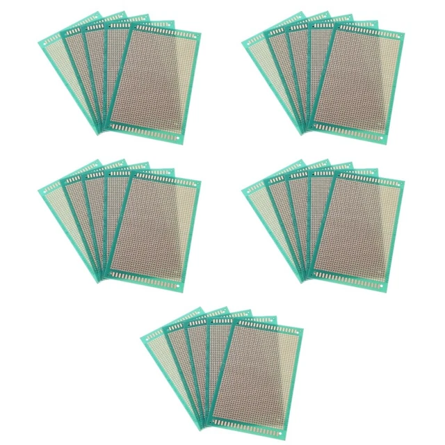 70 Schede PCB Millefori Doppia Faccia - FR4, 7 Dimensioni, Per Progetti Elettronici Fai-da-te