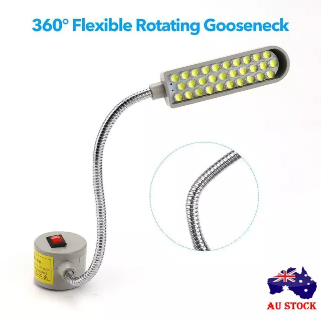 Working Lamp With Magnetic Base 30 LED Gooseneck EU PLUG Sewing Machine Light