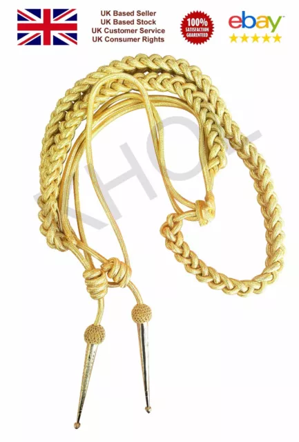 Aiguillette Gold MYLAR Army Air Force Navy Military
