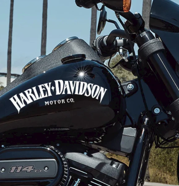 HARLEY DAVIDSON GAS/FUEL Tank Decals X2 Harley Chopper Vinyl Decal 8.