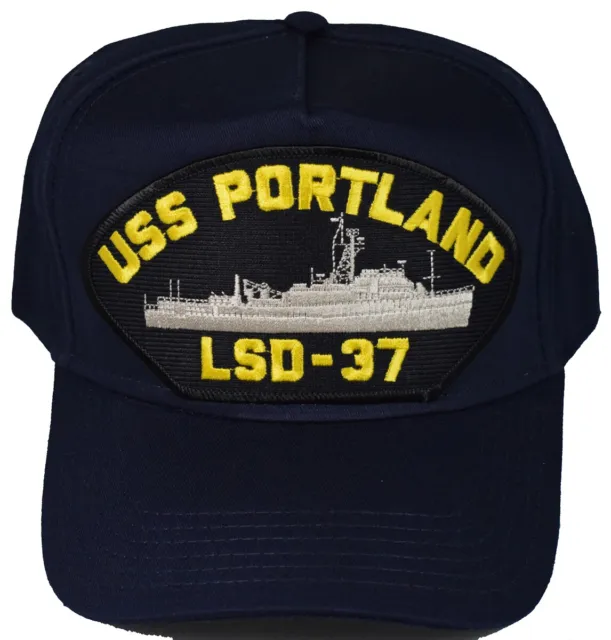 USS PORTLAND LSD-37 SHIP HAT - NAVY BLUE - Veteran Owned Business
