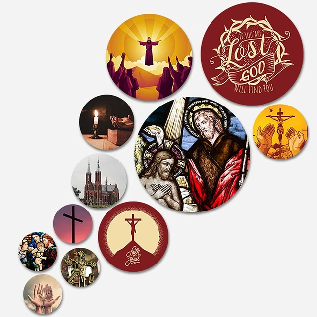 Christian Religiös Designer MDF Holz Wandbehang Für Heim Dekor Set Mit 11 Stück