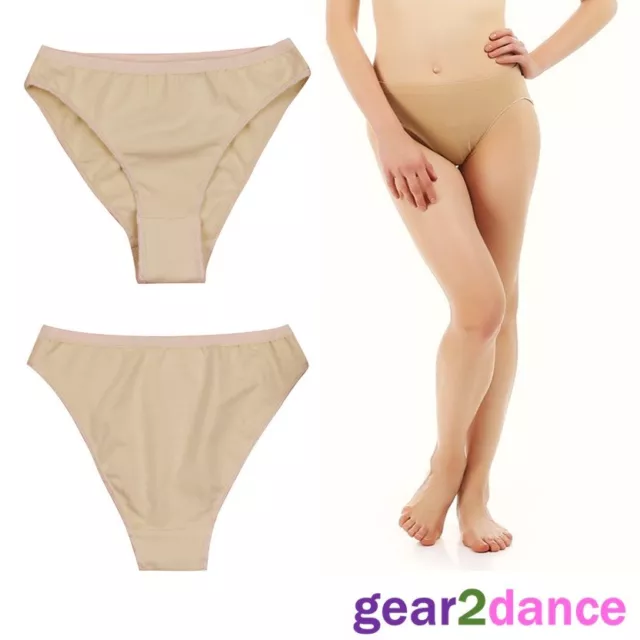 STUDIO QUALITY GIRLS Nude Dance Ballet Knickers High Cut Briefs Underwear  Ladies £6.99 - PicClick UK