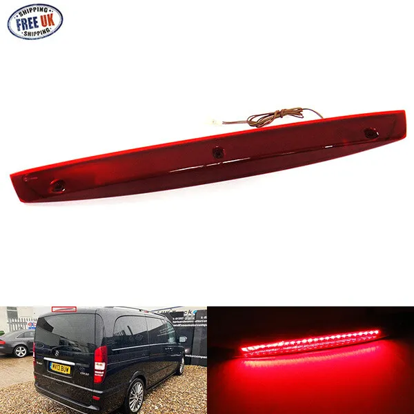 FOR MERCEDES BENZ Vito W639 Third High Level LED Tail Brake Light Lamp Red  £17.99 - PicClick UK