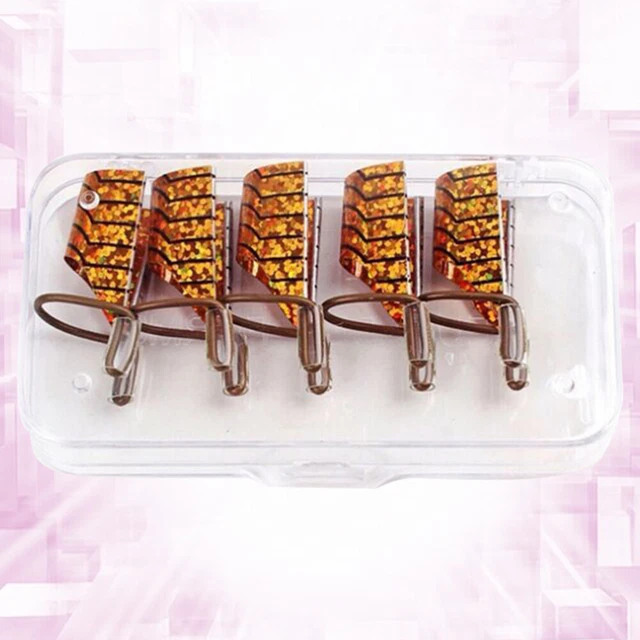 100 Stück Nagel-Display-Stäbchen + 5 Nagelräder – Übungsnägel Für Nageldesign, Transparent, Mit Metallring