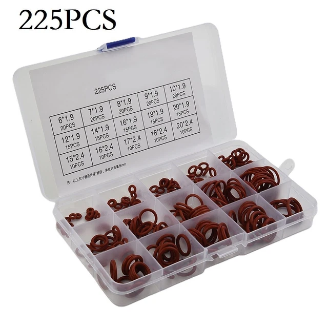 225 pz set assortimento guarnizioni o-ring universali in gomma guarnizione auto sffixed