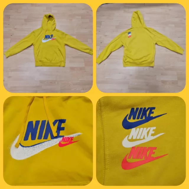 nike sportswear sport hoodie size small mens unisex Multi triple logo vgc