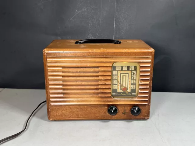 Emerson Model 425 Wooden Art Deco Tube Radio Fully Restored Working Great